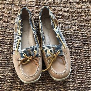 Sperry angelfish leopard boat shoe loafer 7